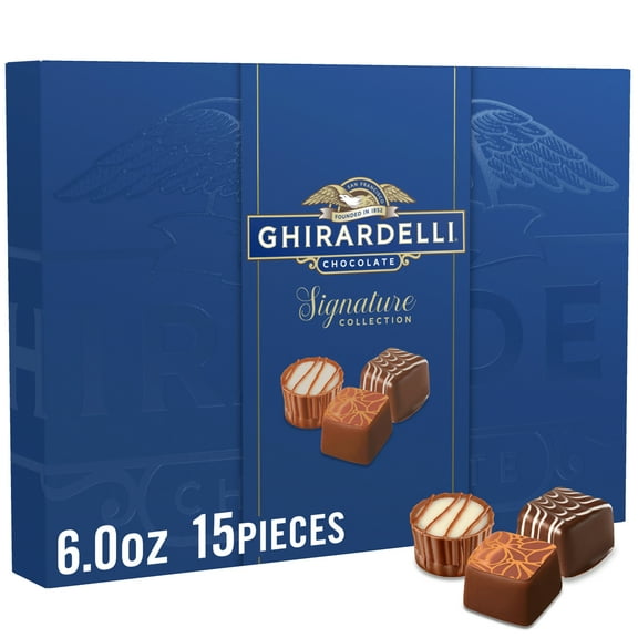 GHIRARDELLI Signature Collection Fine Assorted Chocolates Gift Box, 6 oz