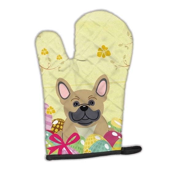 Carolines Treasures BB6010OVMT Easter Eggs French Bulldog Cream Oven Mitt Large multicolor