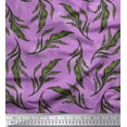 thumbnail image 1 of Soimoi Satin Silk Fabric Artistic Leaves Print Fabric by The Yard 42 Inch Wide, 1 of 3
