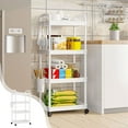 thumbnail image 2 of Fesfesfes 4 Tier Kitchen Shelf Multi layer Pot Storage Rack Home Floor Standing Storage Shelf Kitchen and Bathroom Organizer Simples Storage Rack Space Saving Design, 2 of 5