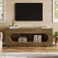 thumbnail image 4 of Finmind 63" TV Stand for TVs up to 70 Inches, Rustic Natural TV Console for Living Room, 4 of 8