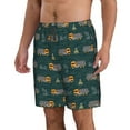 thumbnail image 2 of Kdxio Machine Pattern Mens Casual Shorts - Drawstring Summer Beach Sports Shorts for Men, 2 of 9