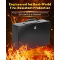 thumbnail image 3 of Small Lock Boxes for Personal Items, Fire and Water Resistance, Fireproof Document Box with Key Lock, Fireproof Safe Box for Documents, Jewelry, Passport,cash, 3 of 8