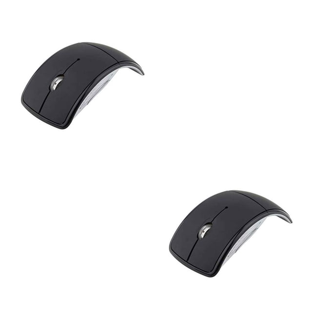 Seitruly Wireless Folding Mouse Work Replacement Portable Mice Gamer Portable Cordless External Accessory Desktop PC Travel negro 2Conjunto