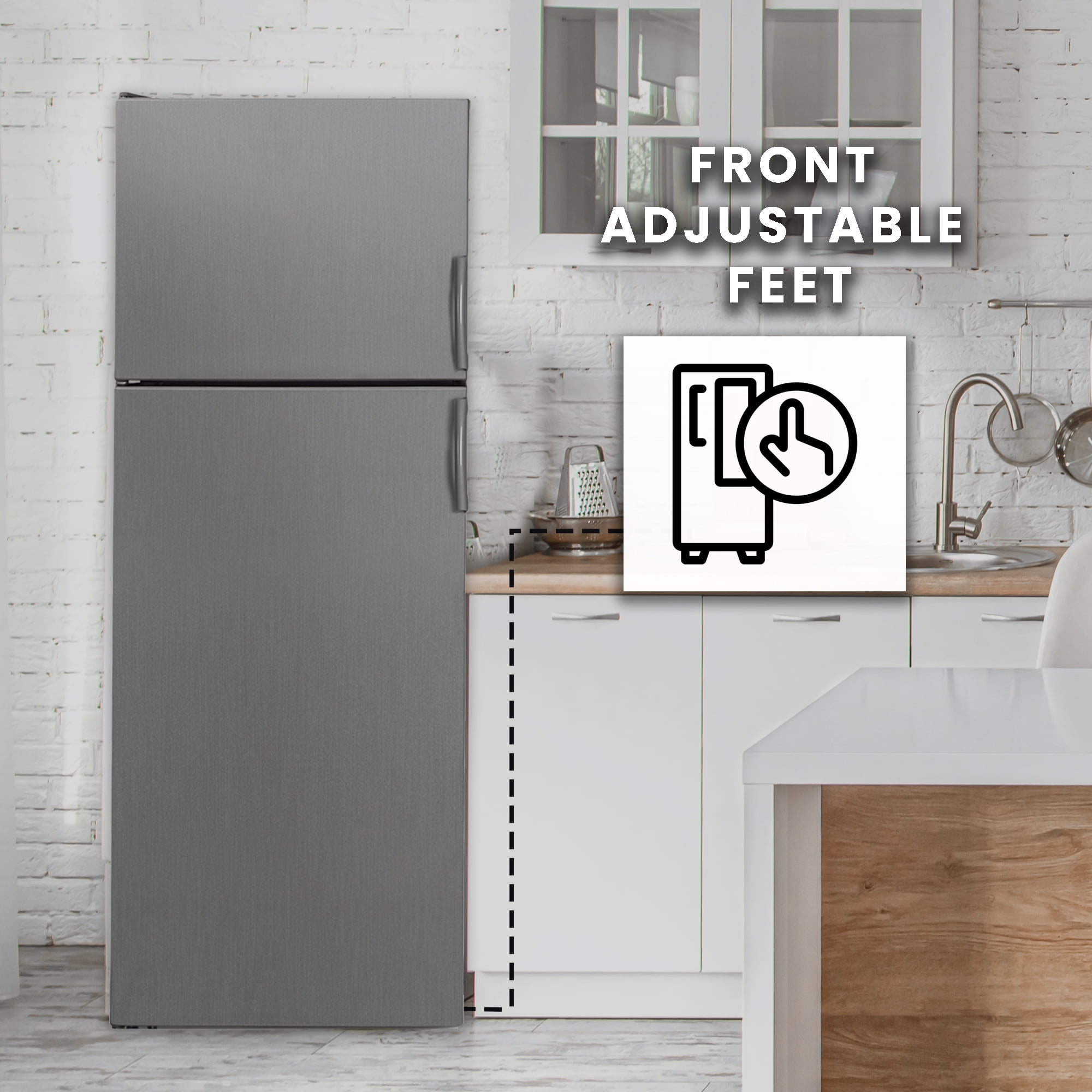 Equator 14.3 cf Stainless Refrigerator-Freezer Top Mount Frost Free E-Star Europe