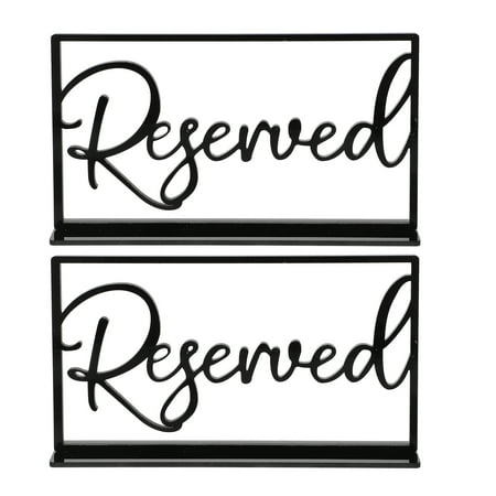

NUOLUX 2pcs Acrylic Reserved Signs Party Reserved Table Signs Reserved Seats Signs for Restaurant