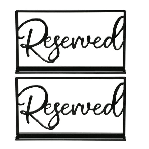 2pcs Acrylic Reserved Signs Party Reserved Table Signs Reserved Seats Signs for Restaurant