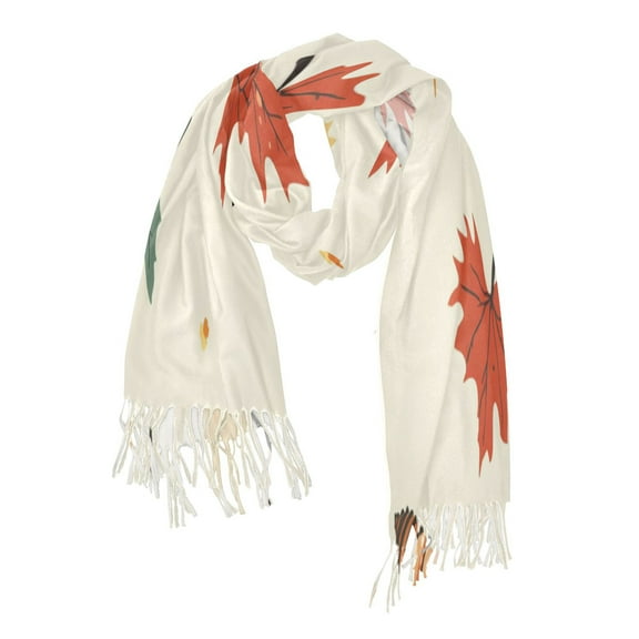 Maple Leaf Autumn Soft Stylish Scarf 86.6''x30.7'' Lightweight and Warm, Breathable