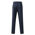 thumbnail image 5 of RUTAYY Men's Casual Pants Slim Fit Plaid Print Zipper Long Pants Daily Wear Comfort Elegant Chic Trousers, 5 of 8