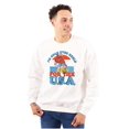 thumbnail image 3 of Retro Cartoon Head Over Heels for USA Sweatshirt for Men or Women Brisco Brands S, 3 of 6
