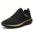 thumbnail image 3 of Men's Black and Red Lightweight Breathable Sneakers, Cushioned Non-Slip Running and Walking Shoes for Jogging, Gym Workouts, and Casual Sportswear, 3 of 6