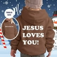 thumbnail image 3 of Christian Faith Sweatshirt Trust in The Lord Letter Print Hoodie Jesus Loves You Sweater Casual Jacket Tops Fall Spring Winter Clothes Christian Gift for Boys Girls, 3 of 4