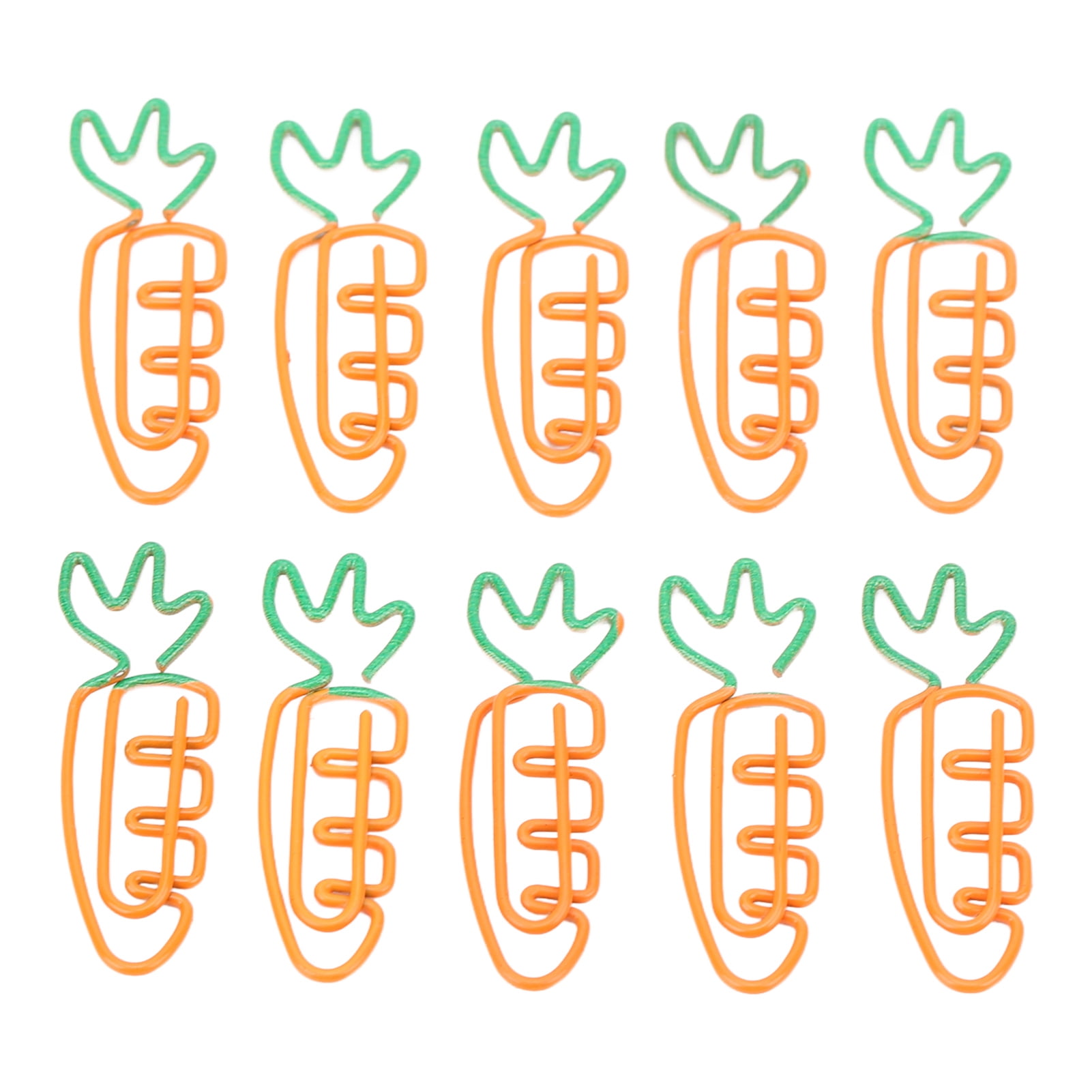 YAHHU 100Pcs Carrot Paper Clips Electroplated Metal Nonslip Rustproof Cute Paper Clips for Document Files Letters Office Desk Stationery Organization Accessories, 5.51 inches / 14.00 cm