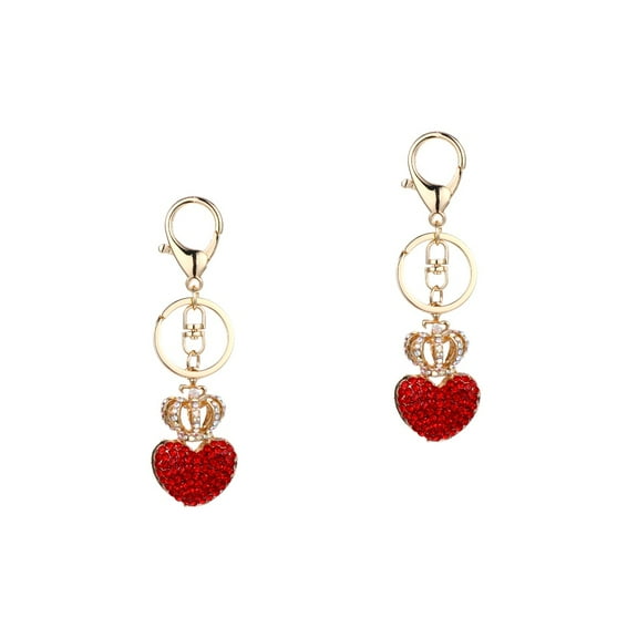 2 Pieces Charm Key Chain Keyring Red Keychain Lovers