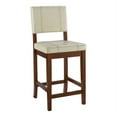 thumbnail image 2 of Home Square 24" Wood Counter Stool with Cushioned Seat in Cream - Set of 2, 2 of 6