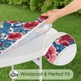 thumbnail image 5 of Pioneer Flower Floral Print Pattern Round Fitted Tablecloth with Elastic Edge,Dining Table Cover Waterproof,Outdoor Round Tablecloth for Camping,Dining,Indoor and Outdoor, 5 of 7