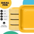 thumbnail image 4 of Exquisite Yellow Square Paper Plates, 7", 50 Count, Heavy Duty 350 GSM, Disposable Party Plates, 4 of 6