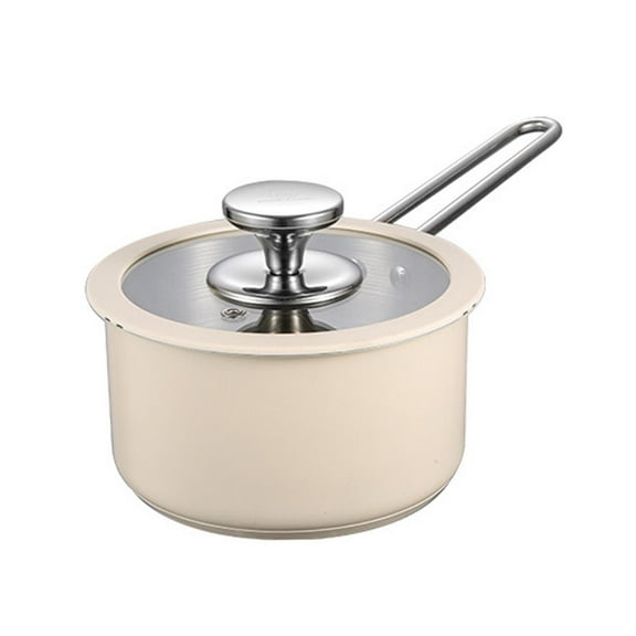 deevoka Milk Pan Butter Warmer Non Stick Small Saucepan for Gas Top 15.5x9.5x17.5cm