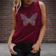 thumbnail image 2 of Camiseta sin mangas suelta con cuello redondo y lentejuelas reflectantes coloridas para mujer Pompotops  lopia990661, 2 of 6