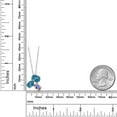 thumbnail image 4 of 925 Silver and 10K Yellow Gold London Blue Topaz and Blue Tanzanite Pendant Necklace for Women (2.95 Cttw, Oval 8X6MM, 7X5MM and 6X4MM, Gemstone November Birthstone, with 18 inch Chain), 4 of 4