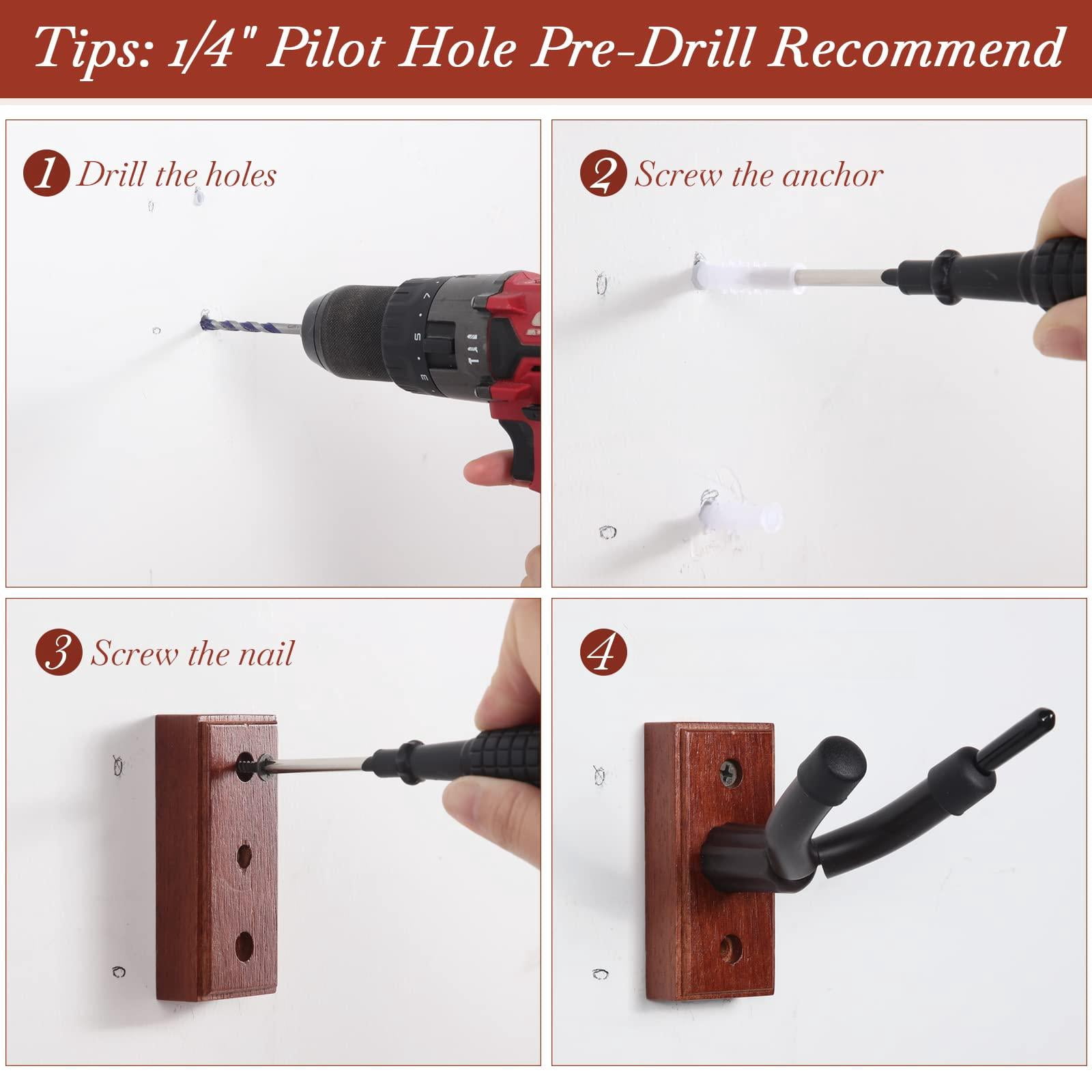 4 Pcs Violin Wall Mount Hanger Viola Metal Wooden Guitar Stand Bow Holder Music Room Decor Screws Home Studio String Instrument Accessories Art Practice