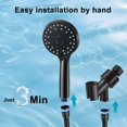 thumbnail image 3 of AIR-Shower Head with Hand held Spray, 8-Mode High Flow Removable Shower Head with 80" Stainless Steel Hose and Adjustable Bracket, for Hard Water Remove Chlorine and Harmful Substance, （Black, 3 of 4