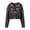 Khaki 28, variant on Karymi Rain Coats for Women Notched Lapel Button Down Faux Leather Jacket, Cropped Long Sleeve Lined Moto Coat, Solid Vintage Outerwear Womens Workout Tops