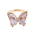 thumbnail image 3 of Butterfly Color Transparent Live Mouth Ring Female Ins Net Red Girl Fashion Ring, 3 of 8