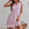 thumbnail image 1 of Ropa de mujer, vestido camisero sin mangas, vestido camisero sin mangas con estampado floral para mujer, vestido camisero de alto rendimiento, 1 of 6