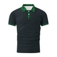 thumbnail image 4 of WAVSUF Lapel Polos Men Soft Pique polo Shirt Button T-Shirt Navy Size 3XL, 4 of 5
