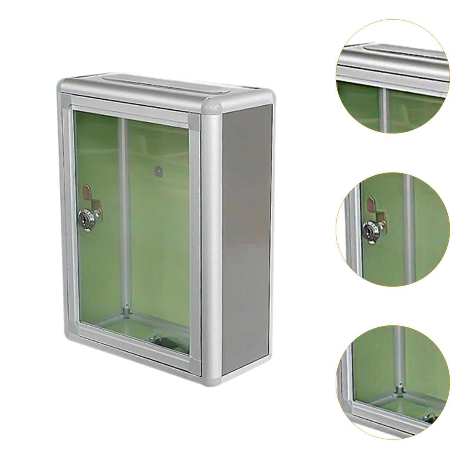 Baoblaze Clear Multifuctional Locking Mailbox for Business top port
