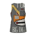 thumbnail image 5 of Gaeub I Like Big Digger Men's Athletic Tank Top, Workout Sleeveless Shirts, Running Tank Tops for Gym, Running, Training - Medium, 5 of 9