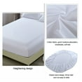 thumbnail image 3 of 100% Organic Cotton Fitted Sheet Queen Size, Cooling Percale Weave Lightweight, Snug-Fit, Queen Deep Pocket Fitted Sheet , Deep Pocket , White Fitted Sheet, 3 of 6