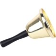 thumbnail image 3 of Metal Tea Hand Bell, Gold Plated Hand Held Loud Call Service Bell Alarm 130*73cm, 3 of 5