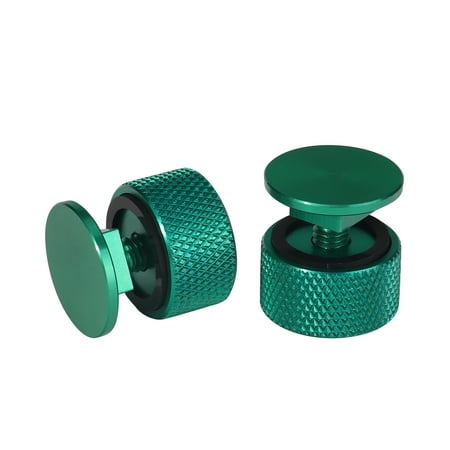 

3mirrors Welding Hood (Pipeliner) Helmet Fasteners Headgear Replacement Parts Accessories Screws Flip Hood Aluminum -Anodized w/Silicone Washer Non-slip 1 Pair - Green