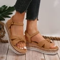 thumbnail image 3 of Mepaouo Espadrille Dressy Wedge Sandals Women's Platform Casual Summer Slip on Shoes with Ankle Strap, 3 of 6