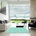 thumbnail image 7 of Ahgly Company Machine Washable Indoor Round Transitional Medium Turquoise Green Area Rugs, 6' Round, 7 of 7
