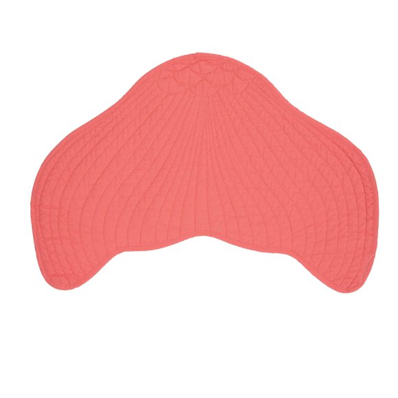 C&F Home Coral Mermaid Tail Shaped Single Placemat Coral 13.5" X 19" Rectangle Quilted Reversible Washable Placemat 13.5" x 19" Coral