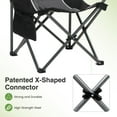 thumbnail image 6 of Heavy Duty Oversized Camping Chair 2 Pack, Foldable Armchair with Ergonomic Back and Cup Holder, 350 LB Capacity for Picnic Concert Beach, Grey, 6 of 6