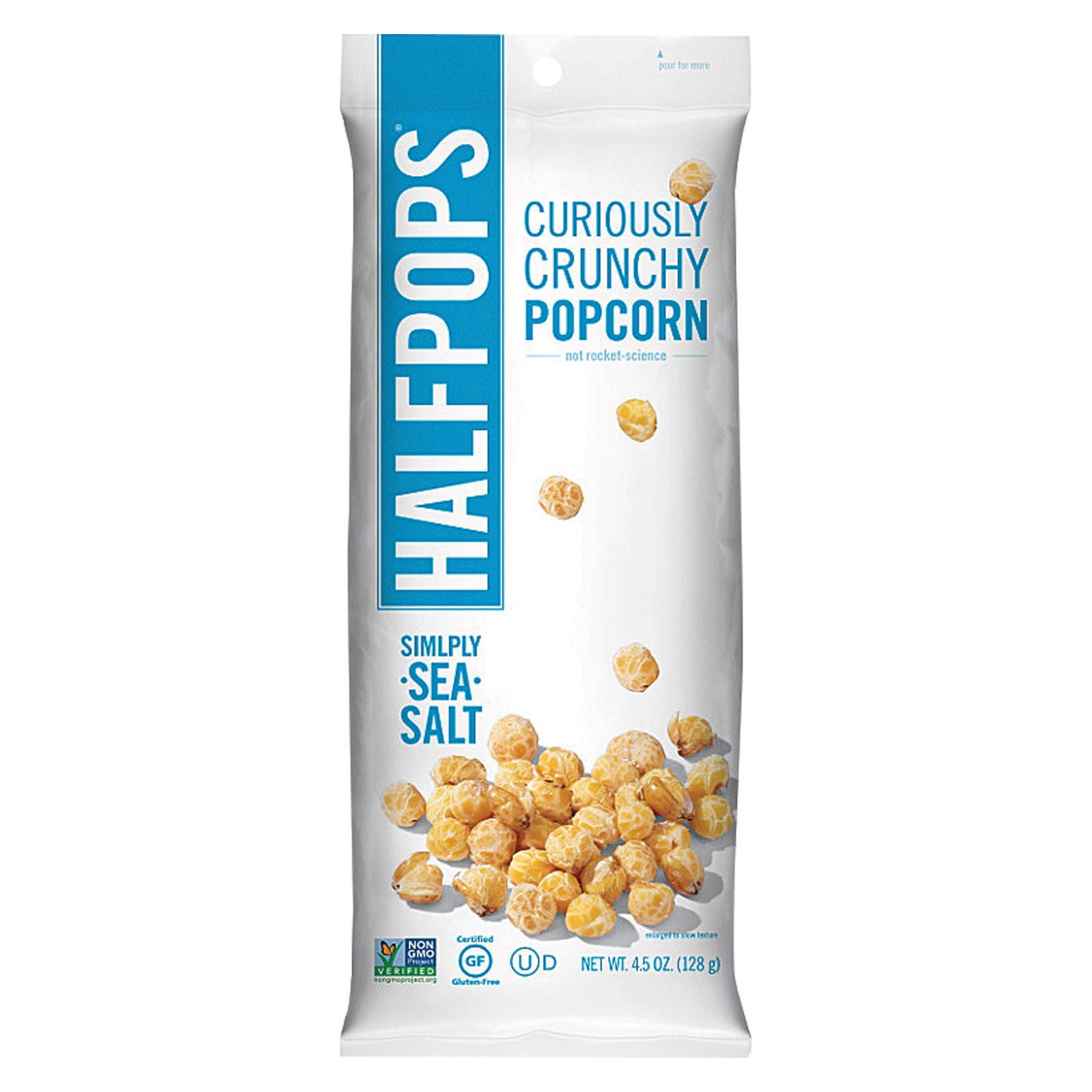 Halfpops Popcorn Simply Sea Salt Case Of 12 4.5 Oz