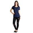 thumbnail image 2 of Ladies Short Sleeve V Neck Rayon Spandex Jersey Top, 2 of 2