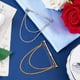 thumbnail image 4 of Alfileres de cuello de camisa para hombre, 2 colores, para corbata, con cadena, para solapa, barra de cuello, broche con borla, dorado y plateado., 4 of 6