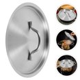 thumbnail image 4 of 1Pcs Pot Cover Stainless Steel Round Flat Design Sleek for Home Cooking and Restaurant Use, 4 of 8