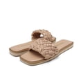 thumbnail image 4 of Sandalia DREAM PAIRS SDSS2212W Nude Trenzada Slide Flat, 4 of 5