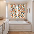 thumbnail image 3 of Curtains 84 Inches Long 2 Panels, Orange Grommets Window Treatment Curtain, Summer Botanical Leaves Watercolor Thermal Curtains Drapes for Living Room/Bathroom, 3 of 9