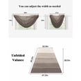thumbnail image 5 of Brown Beige Ombre Sheer Waterfall Valance Curtains for Window, Farmhouse Vintage Wooden Striped Rod Pocket Sheer Topper Swag Curtains for Living Room, Kitchen 38.5"W x 47.2"L, 1 Panel, 5 of 7