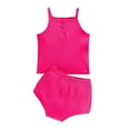 thumbnail image 2 of Conjuntos de camiseta sin mangas con cuello redondo para niños, camiseta sin mangas y pantalón de punto de color liso, conjunto de dos piezas para niños, poliéster, 2 of 6