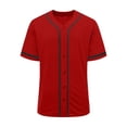 thumbnail image 5 of hengsof Kids Baseball Jersey Solid Button Down Shirts Sports Uniform for Boy Girl Softball Jersey Hip Hop Short Sleeve, 5 of 7