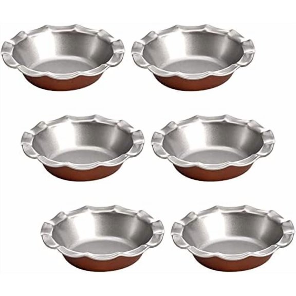 6 Pack 5" Mini Fluted Tart Pan, Pie Pan, Small Pie Tart Mold, Nonstick Quiche Pan for Baking