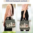 thumbnail image 4 of FORMRS Womens Corduroy Tote Bag Crossbody Shoulder Handbag with Pocket, Gray Snowmen, 4 of 7